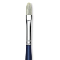 Silver Brush Bristlon Stiff White Synthetic Brush - Filbert, Size 3 (close-up)