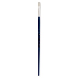 Silver Brush Bristlon Stiff White Synthetic Brush - Filbert, Size 4