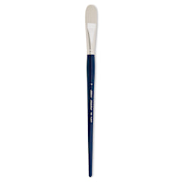 Silver Brush Bristlon Stiff White Synthetic Brush - Filbert, Size 12
