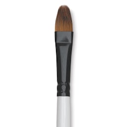 Robert Simmons Simply Simmons Synthetic Brush - Filbert Comb, Short Handle, Size 10 close up