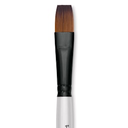 Robert Simmons Simply Simmons Synthetic Brush - Flat Wash, Short Handle, Size 1/2" close up