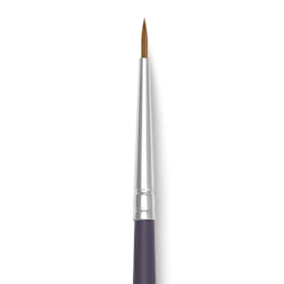 Winsor & Newton Artists' Kolinsky Sable Watercolor Brush - Round, Short Handle, Size 2/0 close up