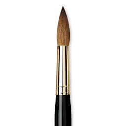Da Vinci Maestro Kolinsky Brush - Full Belly Round, Short Handle, Size 20 close up