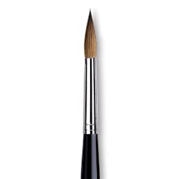 Da Vinci Maestro Kolinsky Brush - Long Tapered Round, Short Handle, Size 9 close up