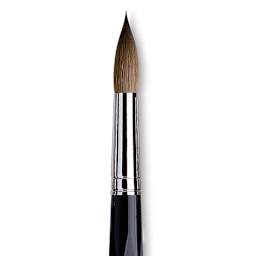 Da Vinci Maestro Kolinsky Brush - Long Tapered Round, Short Handle, Size 18 close up