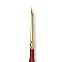 Grumbacher Goldenedge Brush - Round, Short Handle, Size 3/0 close up