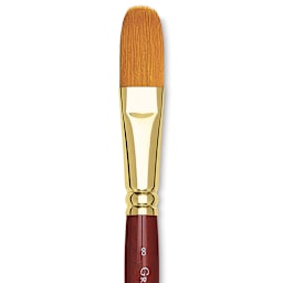 Grumbacher Goldenedge Brush - Filbert, Short Handle, Size 8