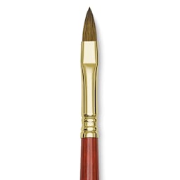 Blick Master Kolinsky Sable Brush - Filbert, Short Handle, Size 8 close up