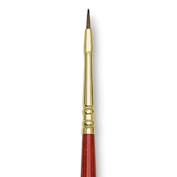 Blick Master Kolinsky Sable Brush - Bright, Short Handle, Size 0 close up