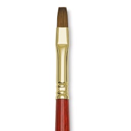 Blick Master Kolinsky Sable Brush - Bright, Short Handle, Size 8  close up