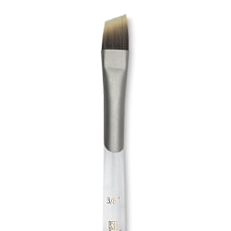 Princeton Synthetic Clear Handle Brush - Angle Wash, Short Handle, Size 3/8"