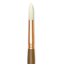 Princeton Best Natural Bristle Brush - Round, Long Handle, Size 10 close up