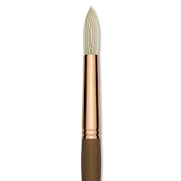 Princeton Best Natural Bristle Brush - Round, Long Handle, Size 16 close up