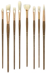 Refine Series 5400 Natural Bristle Brushes - Assorted styles of brushes shown upright
