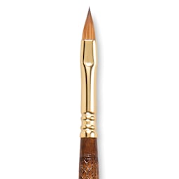 Escoda Reserva Kolinsky-Tajmyr Sable Brush - Filbert, Long Handle, Size 6 close up