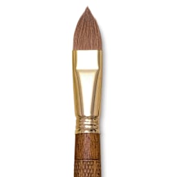 Escoda Reserva Kolinsky-Tajmyr Sable Brush - Filbert, Long Handle, Size 18 close up