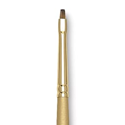 Princeton Synthetic Mongoose Brush - Bright, Long Handle, Size 0 close up
