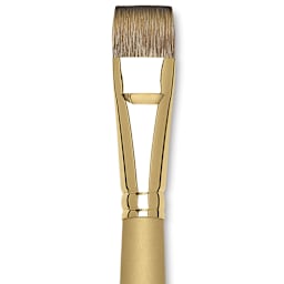 Princeton Synthetic Mongoose Brush - Bright, Long Handle, Size 20 close up