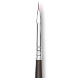 Escoda Prado Tame Synthetic Brush - Bright, Long Handle, Size 0 close up