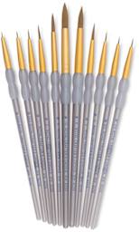 Royal & Langnickel Crafters' Choice - Brown Taklon Round Brushes, Set of 11