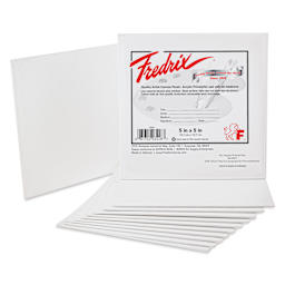 Fredrix Artist Series Standard Canvas Panels - 5" x 5", Pkg of 12