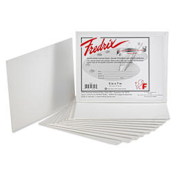 Fredrix Artist Series Standard Canvas Panels - 5" x 7", Pkg of 12