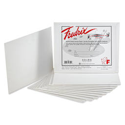Fredrix Artist Series Standard Canvas Panels - 6" x 8", Pkg of 12