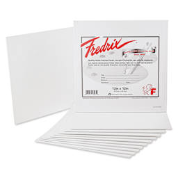 Fredrix Artist Series Standard Canvas Panels - 12" x 12", Pkg of 12