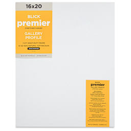 Blick Premier Stretched Cotton Canvas - Gallery Profile, Back-Stapled, 16" x 20" front