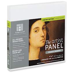 Ampersand Value Series Artist Panel - Smooth, 4" x 4", 7/8" Cradle