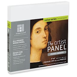 Ampersand Value Series Artist Panel - Smooth, 8" x 8", 7/8" Cradle