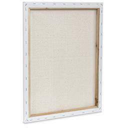 Blick Super Value Canvas Bulk Pack - 16'' x 20'', Pkg of 40. Back view of stapled canvas edges.
