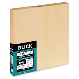 Blick Studio Artists' Wood Panel - Flat Cradle, 8" x 8", 7/8" Cradle