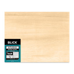 Blick Studio Artists' Wood Panel - Flat Cradle, 14" x 18", 7/8" Cradle, front