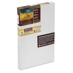 Masterpiece Fibonacci Golden Rectangle Canvas - Angled view of small Canvas with label
