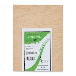 American Easel Maple Panel - 6" x 8", 1/2" Profile, Keyhole front with label