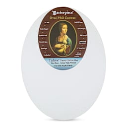 Masterpiece Pro Stretched Oval Canvas - 12" x 16", 3/4" Profile