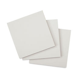 Masterpiece Alcohol Ink Art Panels - Three 4" square panels shown in fan
