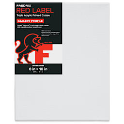 Fredrix Red Label Cotton Canvas - 8" x 10", Gallerywrap, front of packaging