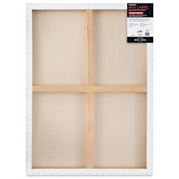 Fredrix Red Label Cotton Canvas - 30" x 40", Gallerywrap, back of packaging