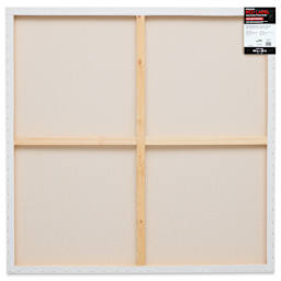 Fredrix Red Label Cotton Canvas - 48" x 48", Gallerywrap, back of packaging