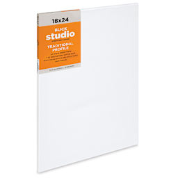 Blick Studio Stretched Cotton Canvas - Traditional Profile, 18" x 24" (side view)