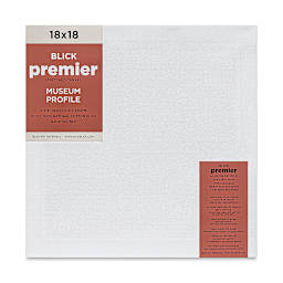 Blick Premier Stretched Cotton Canvas - Museum Profile, Splined, 18" x 18" (front)
