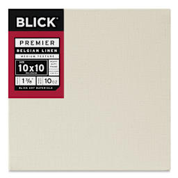 Blick Premier Belgian Linen - 10" x 10", Oil-Primed, 1-3/8" Profile, front
