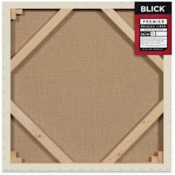 Blick Premier Belgian Linen - 30" x 30", Oil-Primed, 1-3/8" Profile, back with packaging