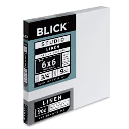 Blick Studio Linen Stretched Canvas - 6" x 6", Traditional 3/4" Profile (side view)