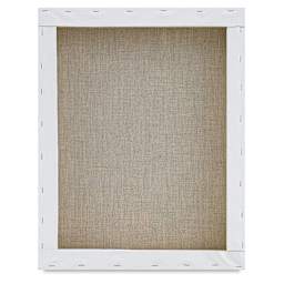 Blick Studio Linen Stretched Canvas - Back of 1-1/2" Profile canvas showing back stapling
