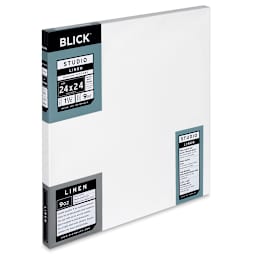 Blick Studio Linen Stretched Canvas - 24" x 24", Gallery 1-1/2" Profile (side view)