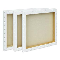 Blick Studio Stretched Cotton Canvas - Museum Profile, 20" x 20", Pkg of 3 (back)