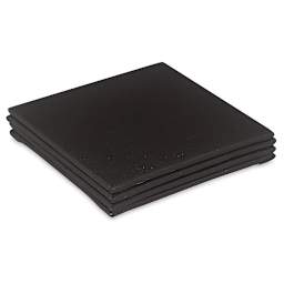 Blick Studio Mini Canvas Panel - 4'' x 4'', Black, Pkg of 4